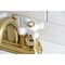 Kingston Brass KB5617PX Restoration 4" Centerset Bathroom Faucet, Brushed Brass KB5617PX - alternate 4